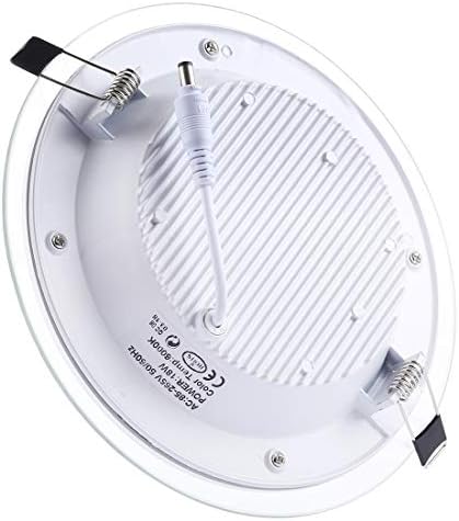 Bijela + plava okrugla LED svjetiljka s dvostrukom pločom od 18 vata, okrugla staklena ploča promjera 20 cm s LED upravljačkim