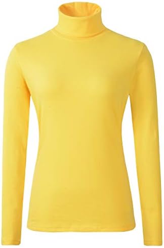 HIEASYFIT Ženski mekani pamučni kornjača Top Osnovni džemper pulovera