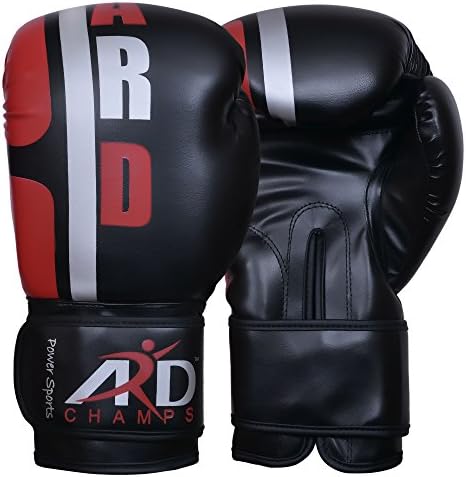 ARD Boxing rukavice Art Leather Punch trening sparing kickboxing mma borba- crno