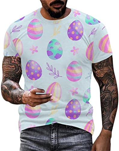 2023. Nova muška uskršnja moda casual digitalna 3D tiskana majica s okruglim vratom i kratkim rukavima gornja bluza muški
