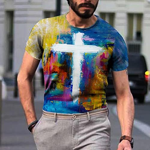 Muškarci grafička majica hipster hip hop tiskana majica za tiskanu majicu kratka boja dugih rukava blok grafiti casual tops