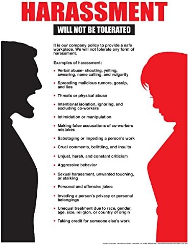 Poster za uznemiravanje na radnom mjestu 18 x 24