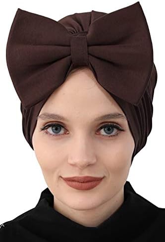 Trenutni Turban za žene s mašnom od 95% pamuka moderan dizajn šešira za hidžab
