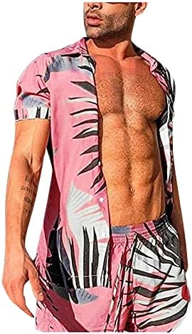 Dva komada odjeće za plažu Havajska košulja i kratke hlače odgovara ljetno ležerno gumb dolje tropske setove odijelo za odmor