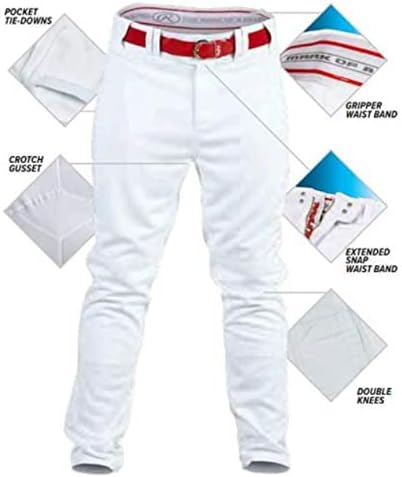 Rawlings Pro 150 Series Game/Practice Baseball hlače, mladi, cijevi, puna duljina