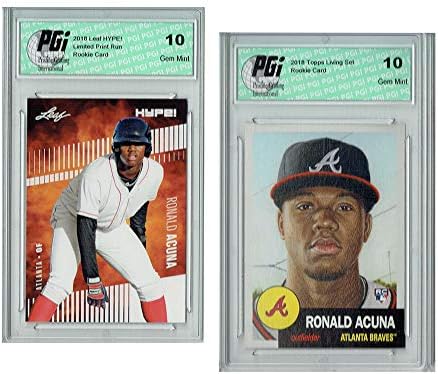 Ronald acuna 2018 rookie kartice 2-pack list hype! 1 / Topps Living PGI 10