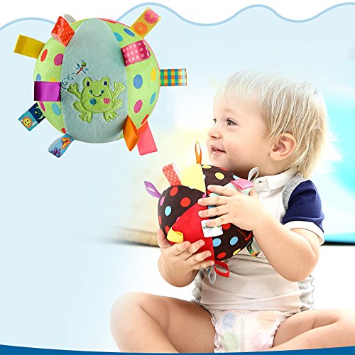 Inchant Baby kuglice meka plišana zvecka Comforter igračka - Djeca dojenčad rana obrazovna plišana oznaka dječja lopta u
