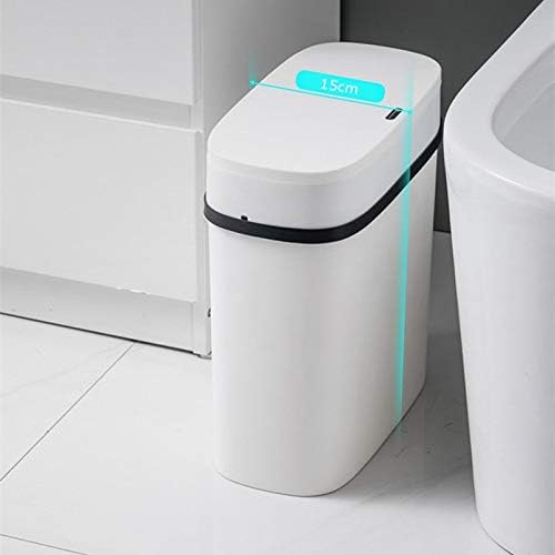 Yfqhdd inteligentni senzor smeće limenke automatski poklopac uski šav smeće smeće toaletni papir košarica električna dnevna