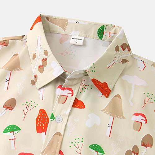 BMISEGM Ljetne haljine košulje za muškarce muški ljetni košulja od tiskane majice s kratkim rukavima skrenite na majicu s