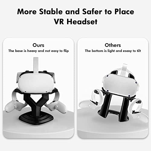 AMVR VR Stand dodaci kompatibilni s Meta Quest 2, Quest, Rift ili Rift S VR slušalice i kontrolera dodira, s stabilnijom