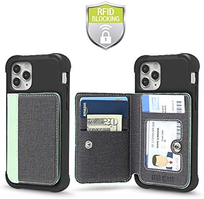 Novčanik za mobitel na stražnjoj strani telefona, držač za identifikaciju kreditne kartice sa zaštitom od zaslona, kompatibilan