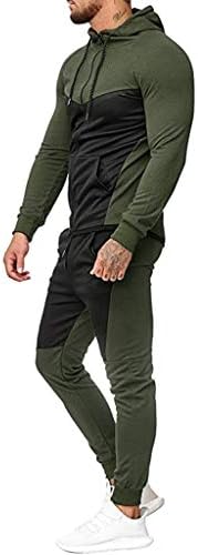 BMISEGM muškarci odgovara Slim Fit muški jesenski spajanje zatvarača za print Twimshirt Top hlače setovi Sport Suit Tracksuit