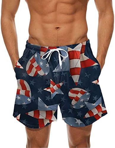 Casual plivači muške američke zastave tisak moda muških kupaćih kostima dna istezanje 4. srpnja kratke hlače kostima kostima