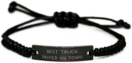 Jeftini pokloni vozača kamiona, najbolji vozač kamiona u gradu, epski rođendan narukvica crni konop od suradnika, ideje za