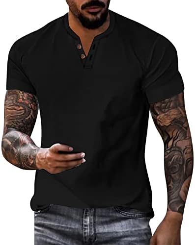 Muške pamučne posteljine visoke košulje gumb up bluza lijepe majice za muškarce vitke košulje za fit haljine najbolje odgovaraju