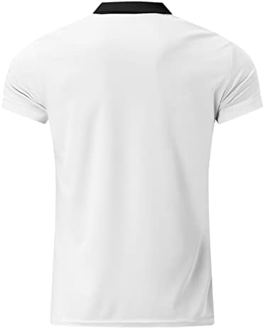 XXBR muške polo majice s kratkim rukavima Quarter-Zip casual Daily Fit v Neck Basic Dizajnirana košulja poslovna košulja