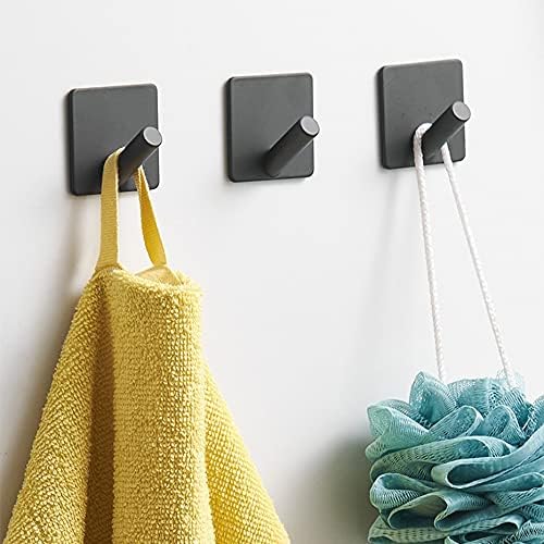 Multifunkcionalna kuka Crne ljepljive zidne kuke za zidne vješalice bez bušenja za odjeću Keys Kitchen Alati za kupaonicu