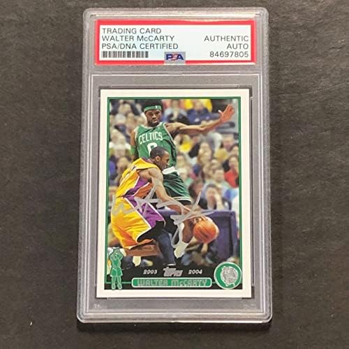 2003-04 Topps 12 Walter McCarty potpisana kartica Auto PSA/DNK ploča Celtics - košarkaške pločice rookie kartice
