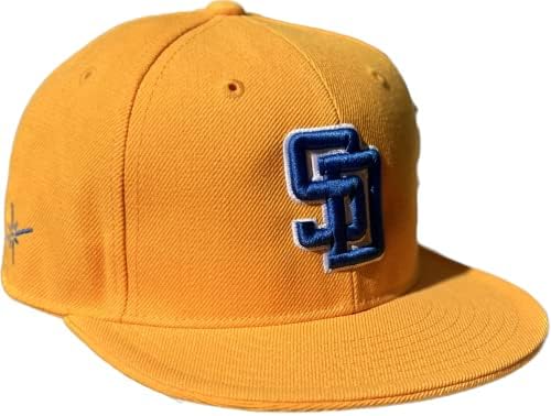 Novi SD opremljeni šešir kapica San Diego žuta vrlo rijetka Era Veličina: 7 1/2