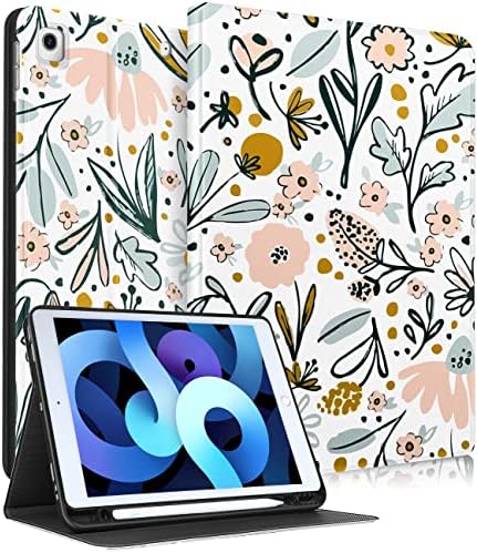 Uppuppy za iPad 9./8./7. generacija futrola 10,2 inča djevojke Slatke žene Folio Smart Cover Cvjetovi cvjetovi Cvjetni estetski