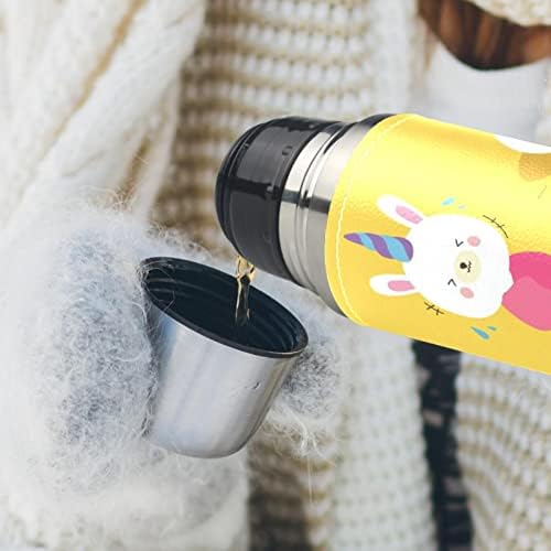 Slatke životinje zečja žuta termos vakuum izolirana 1L kompaktna boca s nehrđajućim čelikom