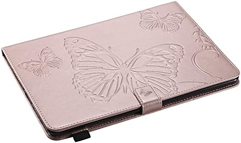 Stražnji poklopac tableta tanak lagano utisnuti leptir uzorak PU kože kože stalke i utora za kartice kompatibilni s iPad