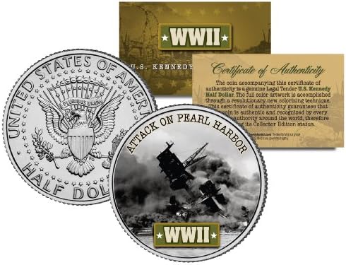 Napad iz Drugog svjetskog rata na Pearl Harbor JFK Kennedy pola dolara US COIN