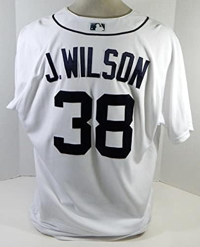 Detroit Tigers Justin Wilson 38 Igra rabljena bijelog Jersey 50 690 - Igra korištena MLB dresova