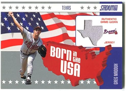 Greg Maddux 2003 Topps Stadium Club Igra Igrani Jersey Card USA -GM - MLB igra korištena dresova