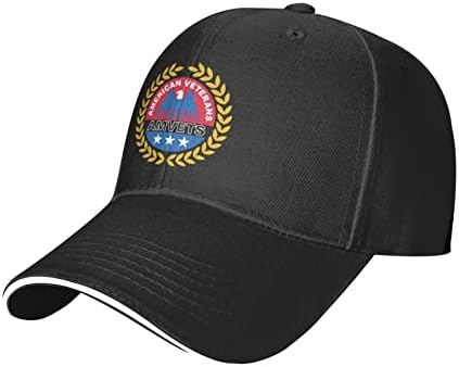 Američki veterani Amvets USA bejzbol kapica, elegantna kasica, podesivi tata šešir za muškarce žene na otvorenom crne