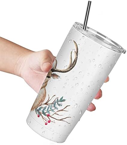Akvarelni gmaz 20oz putnička kava šalica vakuuma izolirani od nehrđajućeg čelika latte šalica s poklopcem i četkom