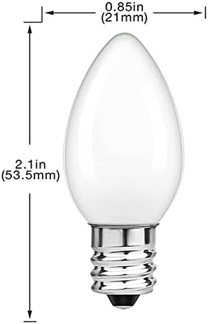 LED lampe od 0,5 vata od 0,5 vata, ekvivalent žarulje sa žarnom niti od 5 vata, topla bijela 2700 912 baza lustera, mliječno