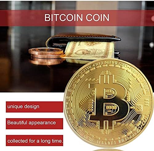 1 kreativni suvenir Zlatni kovanica replika komemorativna kovanica Bitcoin Fizičko zbirka zlata Bitcoin Fizički komemorativni