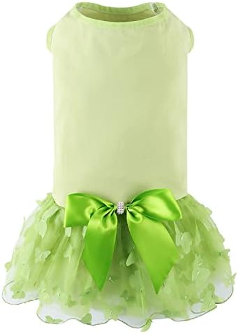 Mekana pamučna haljina za pse Tutu suknja s kockastim leptirom princeza haljina za male srednje pse Božićni piknik rođendan
