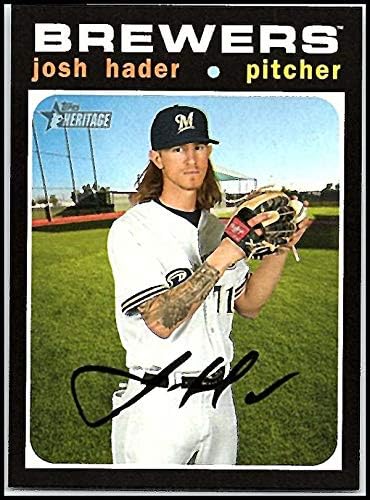 2020. Topps Heritage 87 Josh Hader Milwaukee Brewers Baseball Card