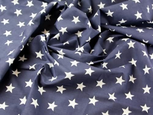 Tkanina za haljinu od Polikotona s printom u tamnoplavoj boji-po metru