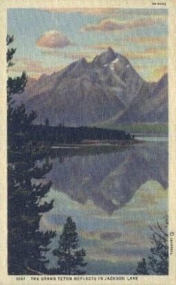 Jackson Lake, razglednica Wyoming