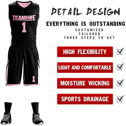 Prilagođeni reverzibilni košarkaški dres s personaliziranim tiskanim imenom i brojem prazne sportske uniforme za muškarce