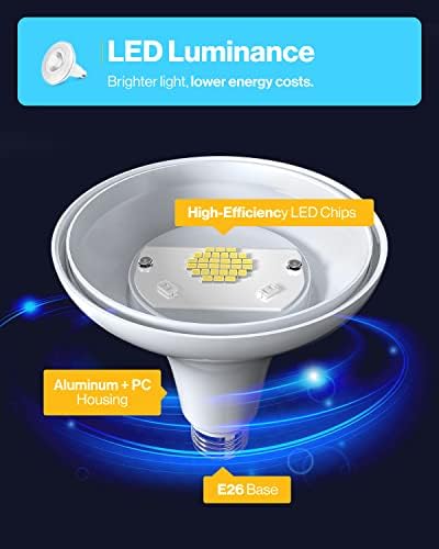 Vanjski LED reflektor, vodootporna LED svjetiljka, 13 vati = 100 vati, dnevno svjetlo 5000k, 1050lm, baza, 926, 3 pakiranja