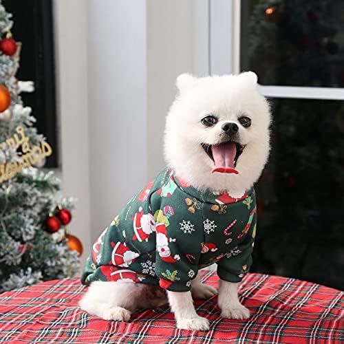 FD55 CARTION Božićni tiskani toplo runo odjeće za kućne ljubimce Mali pse odjeće za kućne ljubimce Chihuahua dukserica mačje