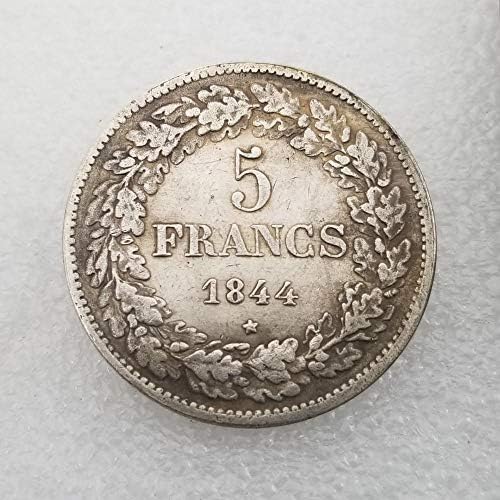 Crafts Belgija 1844. 5Francs mesing srebrno pozlaćeno za obavljanje stare prigodne kovanice Coinsorative Coincoin Comemorativni