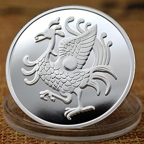 Omiljeni novčić, komemorativni novčić, srebro, četiri drevne zvijeri, Suzaku utisnuta izazovna kovanica, kolekcionarski novčić