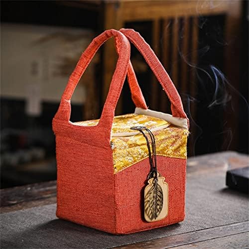 Mmllzel Vintage pamučna lanena vrećica s jednom šalicom za pohranu kineskog stila retro brodajska posuda za čajnu posudu