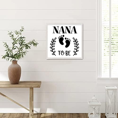12x12in viseći zidni znak s božićnim izrekama promoviran u Nana pozitivne citate bijeli okvir drvena ploča za vikendicu kuhinjsko