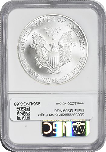 2003. p $ $ američki srebrni orao dolar ngc ms69