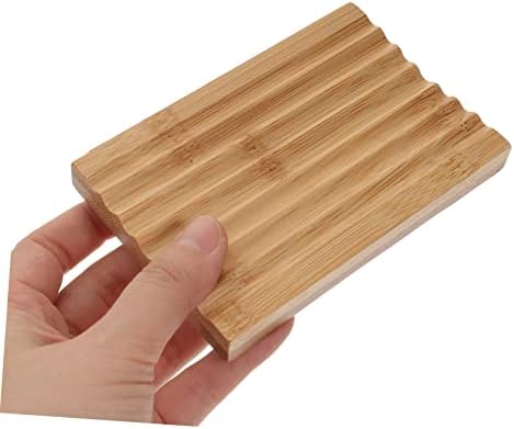 Zerodeko 4 PCS bambusov sapun od bambusa za posluživanje ladice kuhinja sudoper držač spužva.