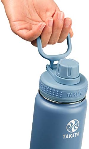 Takeya Actives izolirana boca vode od nehrđajućeg čelika s poklopcem od izljeva, 18 oz, ponoćna plava i aktivita izolirana