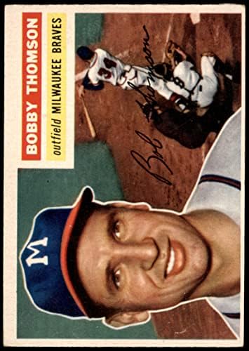 1956. Topps 257 Bobby Thomson Milwaukee Braves VG/Ex Braves