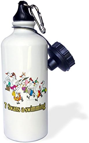 3Drose Sedam labudova A-Swimming Sportska boca vode, 21 oz, bijela
