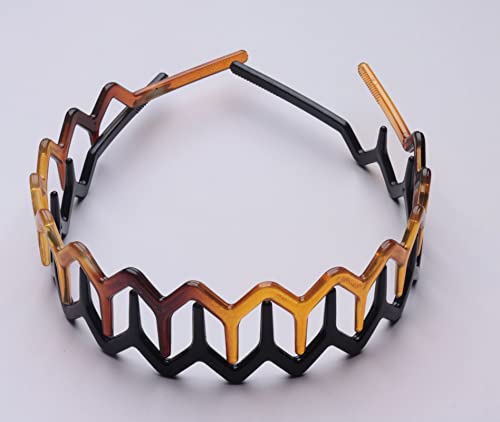 2pcs cik-cak traka za glavu plastična valovita zubna traka za kosu morskog psa u obliku slova u pribor za kosu za žene djevojke